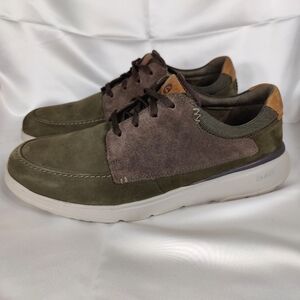 Clarks Gaskill Olive Comb Lace Up Sneaker Mens Comfort Casual Shoe Size 12M